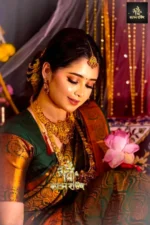 ব্লাউজ পিস সহ কাঞ্চিপুরম শাড়ী - Image 4